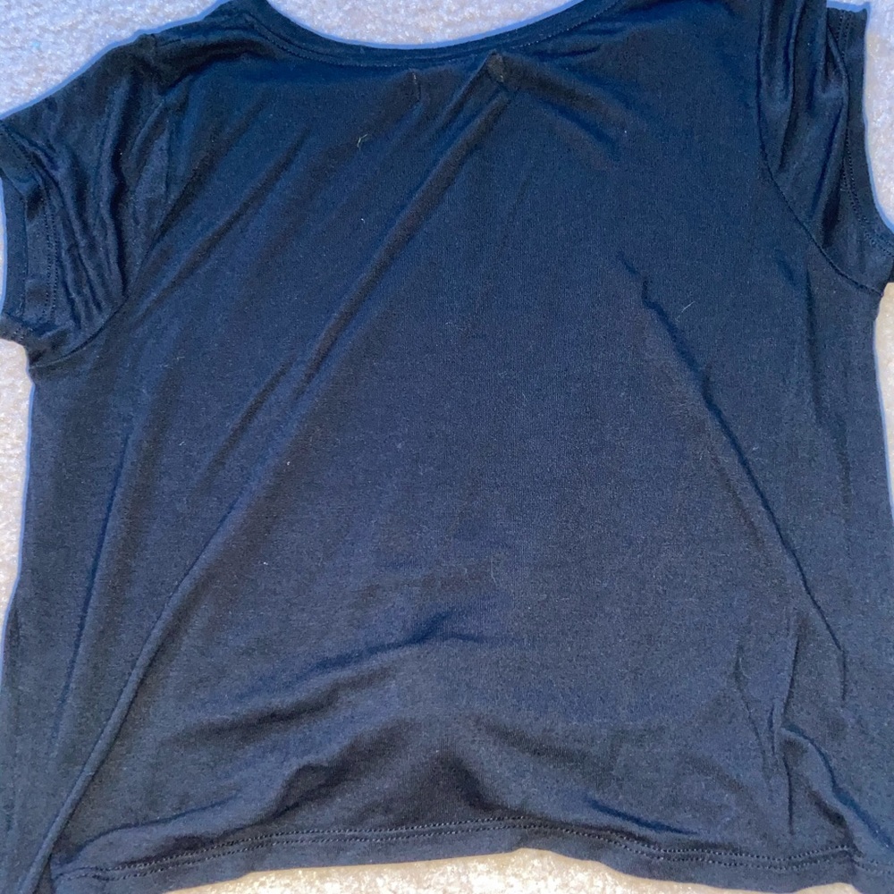 Tucker and Tate Black Tie Crop Top
